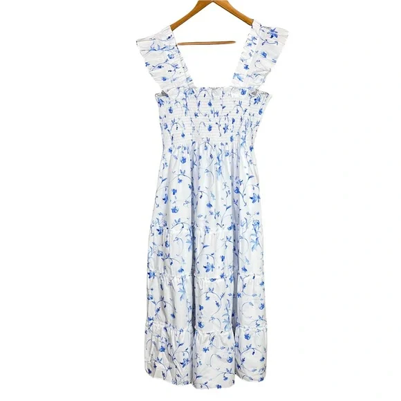 NEW Hill House Ellie Nap Dress in Blue Botanical Large - Picture 6 of 14